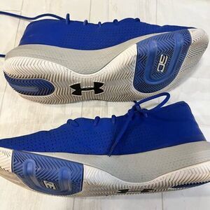 Under Armour Mens SC 3 ZER0 III Mens 10.5 Blue Basketball Shoes‎